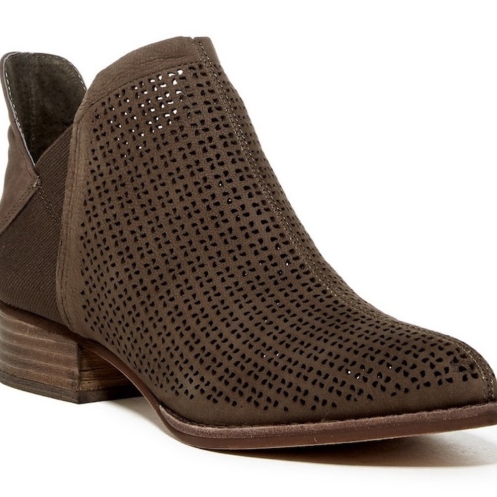 Vince Camuto “Celena” perforated suede bootie